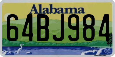 AL license plate 64BJ984