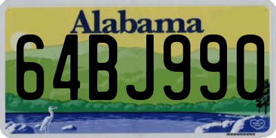AL license plate 64BJ990