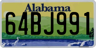 AL license plate 64BJ991