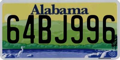 AL license plate 64BJ996