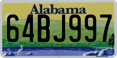 AL license plate 64BJ997