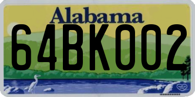 AL license plate 64BK002