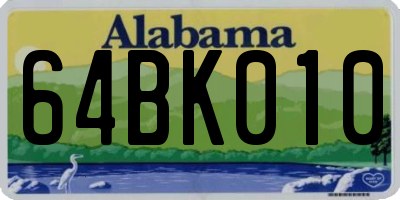 AL license plate 64BK010