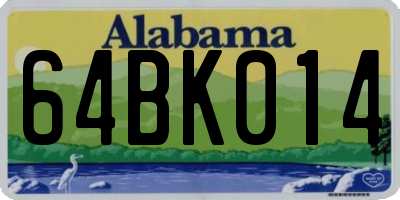 AL license plate 64BK014