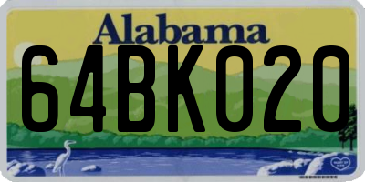 AL license plate 64BK020