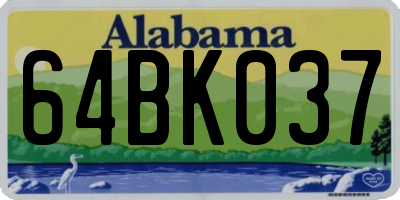 AL license plate 64BK037