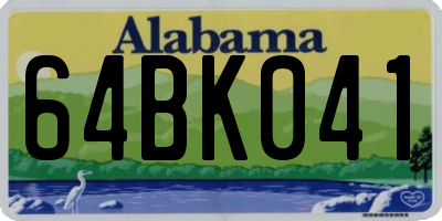 AL license plate 64BK041