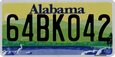 AL license plate 64BK042