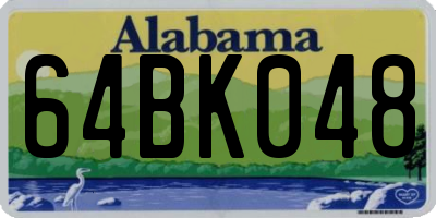 AL license plate 64BK048