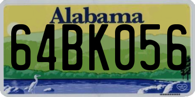 AL license plate 64BK056