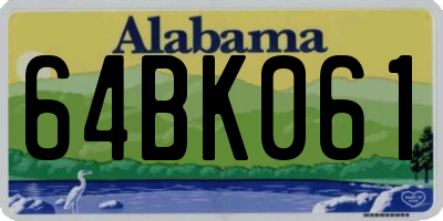 AL license plate 64BK061