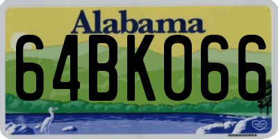 AL license plate 64BK066