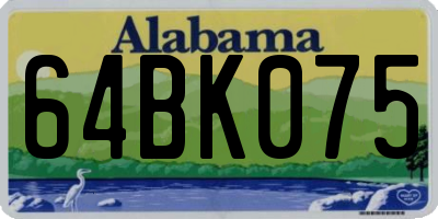 AL license plate 64BK075