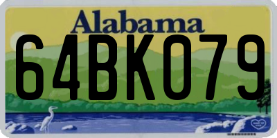 AL license plate 64BK079