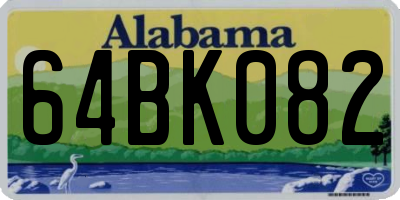 AL license plate 64BK082