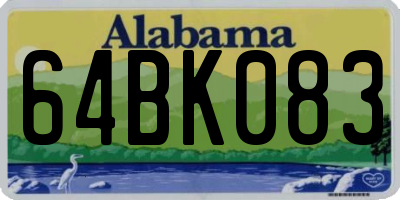 AL license plate 64BK083