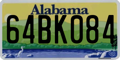 AL license plate 64BK084