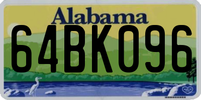 AL license plate 64BK096