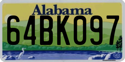 AL license plate 64BK097