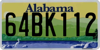 AL license plate 64BK112