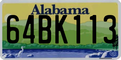 AL license plate 64BK113