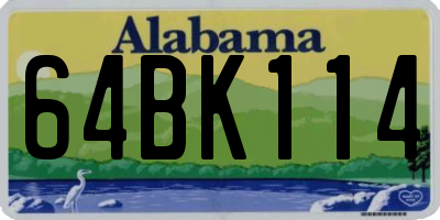 AL license plate 64BK114