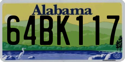 AL license plate 64BK117