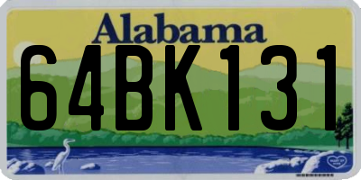AL license plate 64BK131