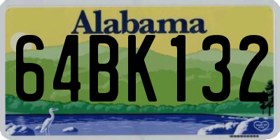 AL license plate 64BK132