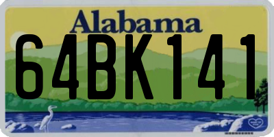 AL license plate 64BK141