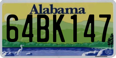 AL license plate 64BK147