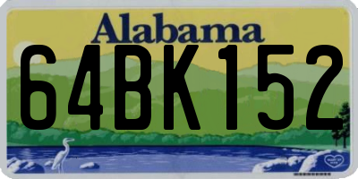 AL license plate 64BK152