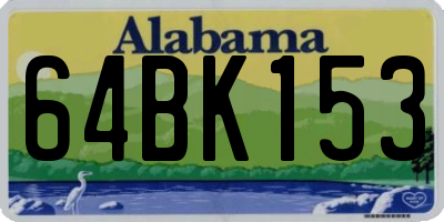 AL license plate 64BK153