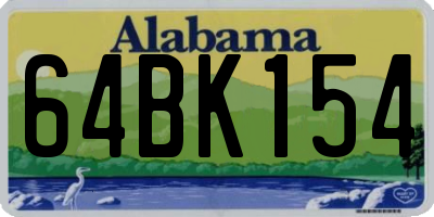 AL license plate 64BK154