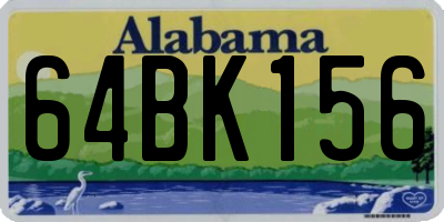 AL license plate 64BK156