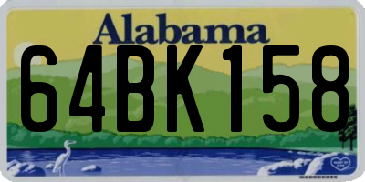 AL license plate 64BK158