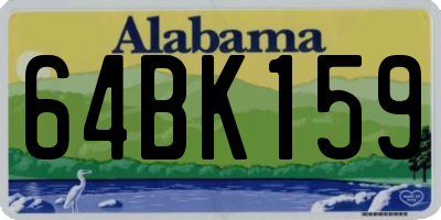 AL license plate 64BK159
