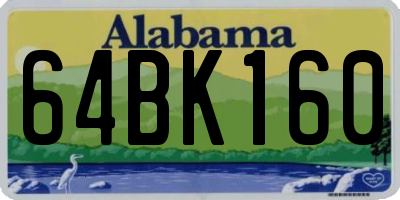AL license plate 64BK160