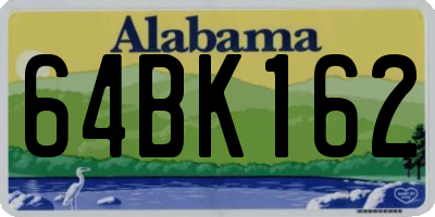 AL license plate 64BK162