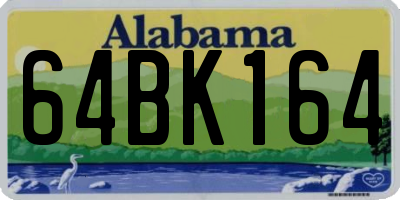 AL license plate 64BK164