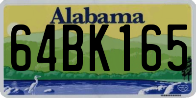 AL license plate 64BK165