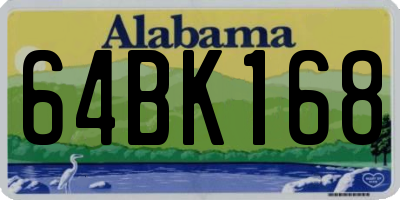 AL license plate 64BK168