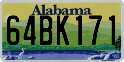 AL license plate 64BK171