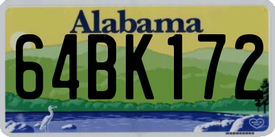 AL license plate 64BK172
