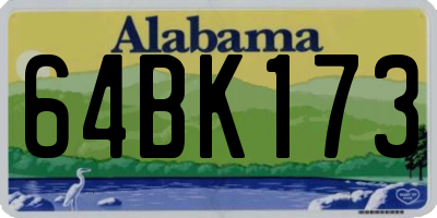 AL license plate 64BK173
