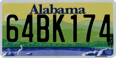 AL license plate 64BK174
