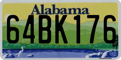 AL license plate 64BK176