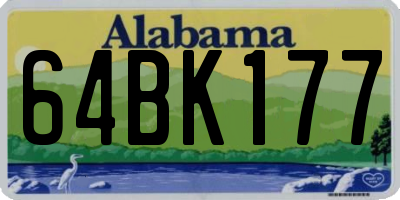 AL license plate 64BK177