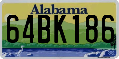 AL license plate 64BK186