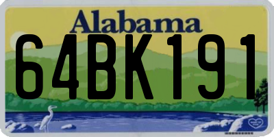 AL license plate 64BK191